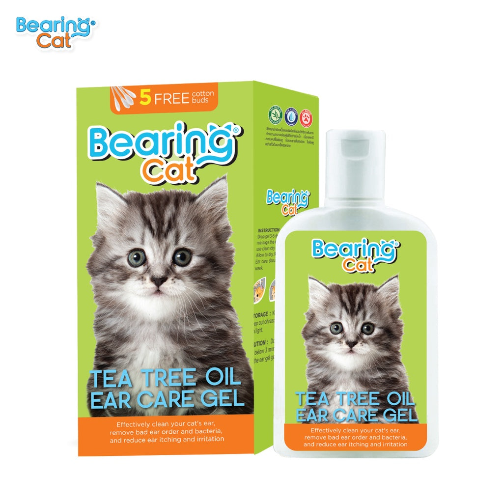 BEARING Cat Tea Tree Oil Ear Care Gel เจลเช็ดหูแมว น้ำยาเช็ดหูแมว ทำความสะอาดหู ลดกลิ่น ป้องกันอักเสบ ฆ่าเชื้อ 100 ml