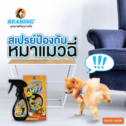 BEARING Back Off น้ำยาป้องกันสุนัขและแมวฉี่ น้ำยากันแมวฉี่ น้ำยาฝึกขับถ่าย ป้องกันการกัดแทะ 250 ml