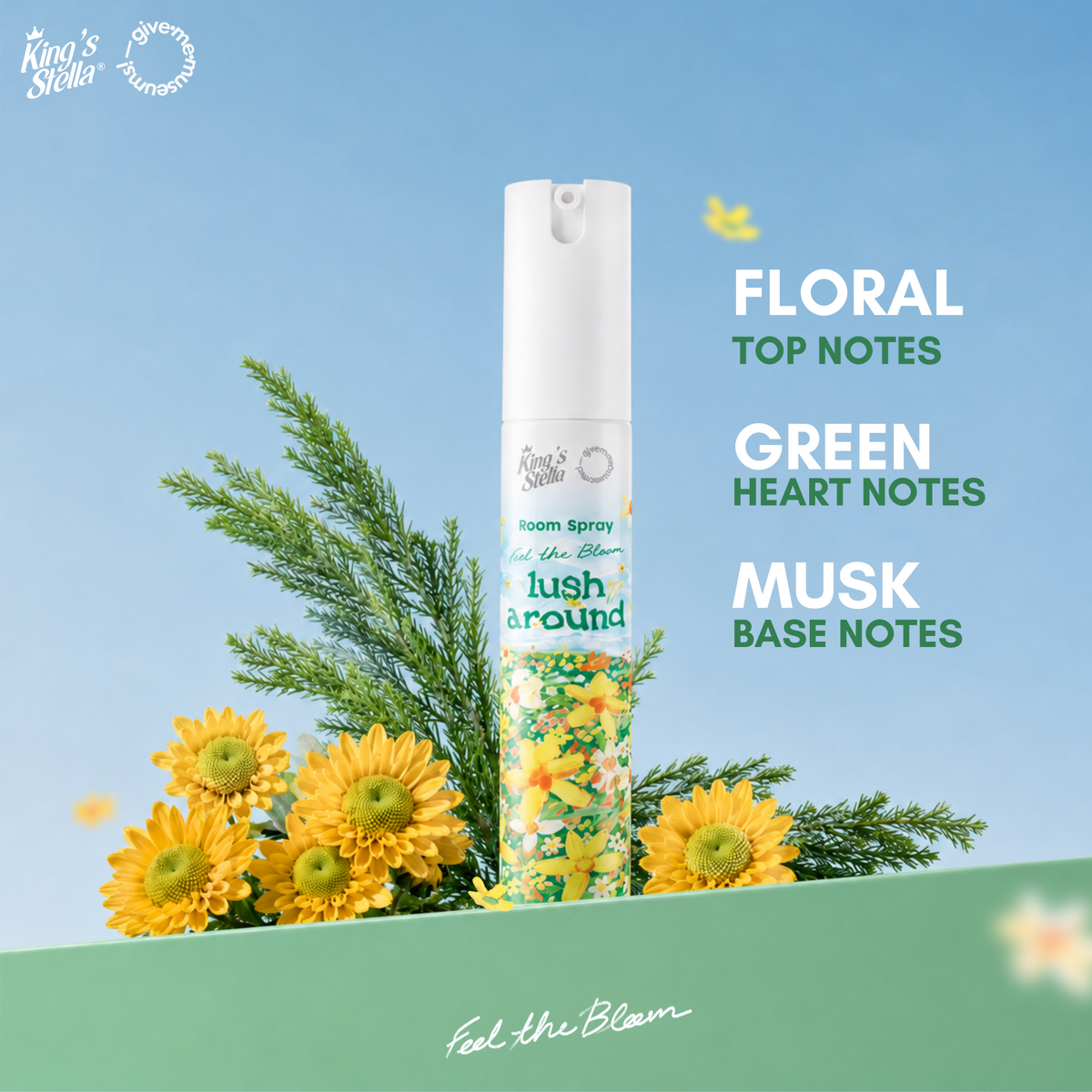 King’s Stella Feel The Bloom Room Spray 30 ml ฟีล เดอะ บลูม สเปรย์น้ำหอมปรับอากาศ