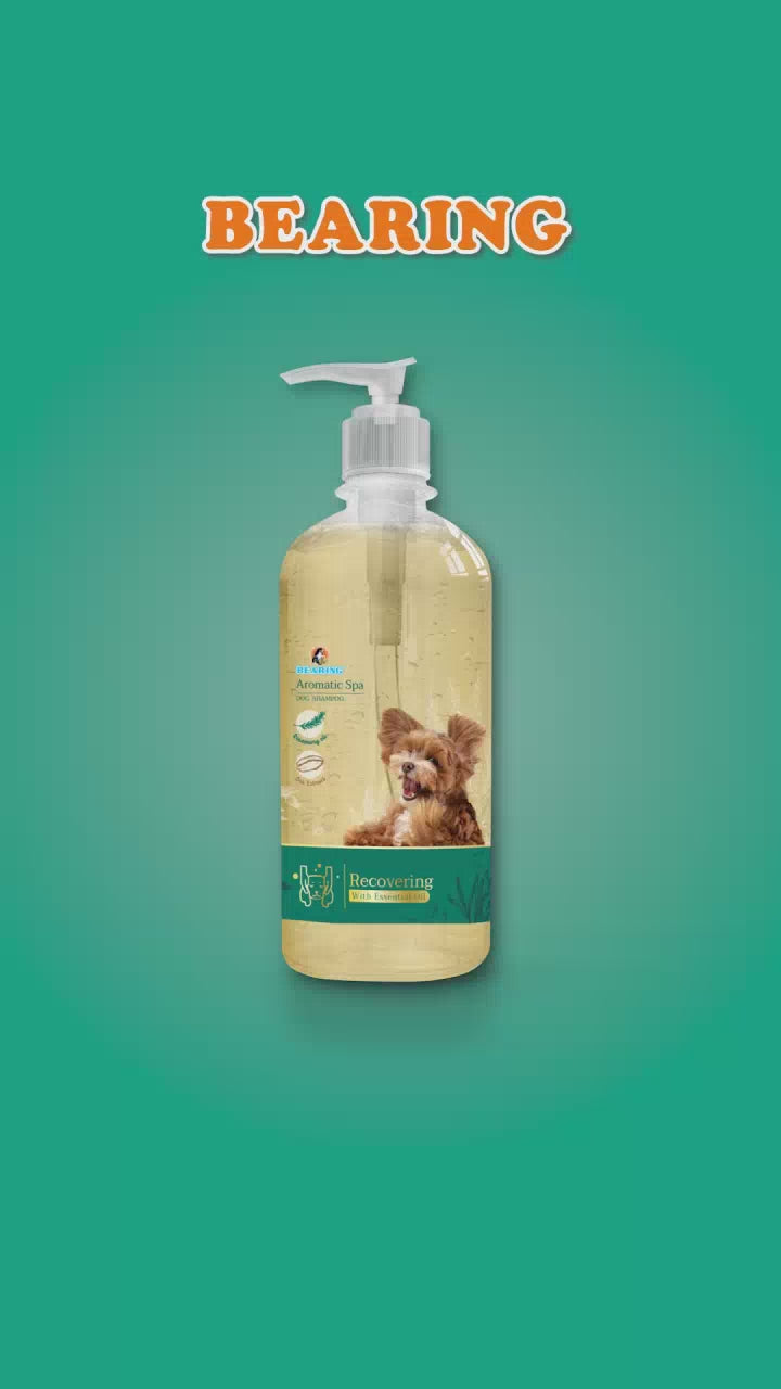 Bearing Aromatic Spa Dog Shampoo แชมพูสุนัข แชมพูอโรม่า สำหรับสุนัข กลิ่นหอมผ่อนคลายจาก Essential Oils อ่อนโยน 450ml
