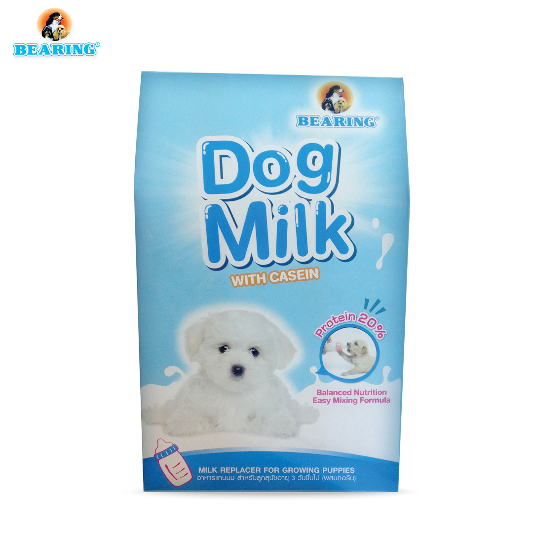 BEARING Dog Milk with Casein นมผงสำหรับลูกสุนัข นมผงทดแทนนมแม่ สำหรับลูกสุนัข โปรตีนสูง เสริมสร้างภูมิคุ้มกัน 300g